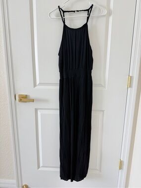 Black Halter Rayon Maxi Dress  by Very J